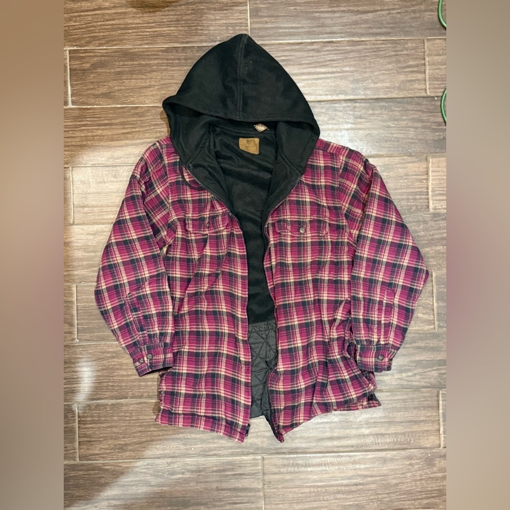 Faded Glory Original Vintage Streetwear Flannel Hoodie size L